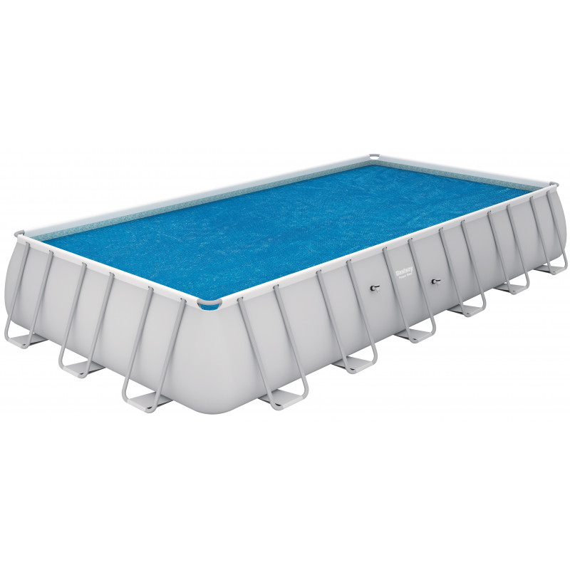 Abri de piscine TUMALAGIA, protection UV, film à bulles, liner de piscine  pliable, rectangulaire, 1,2x3m, bleu
