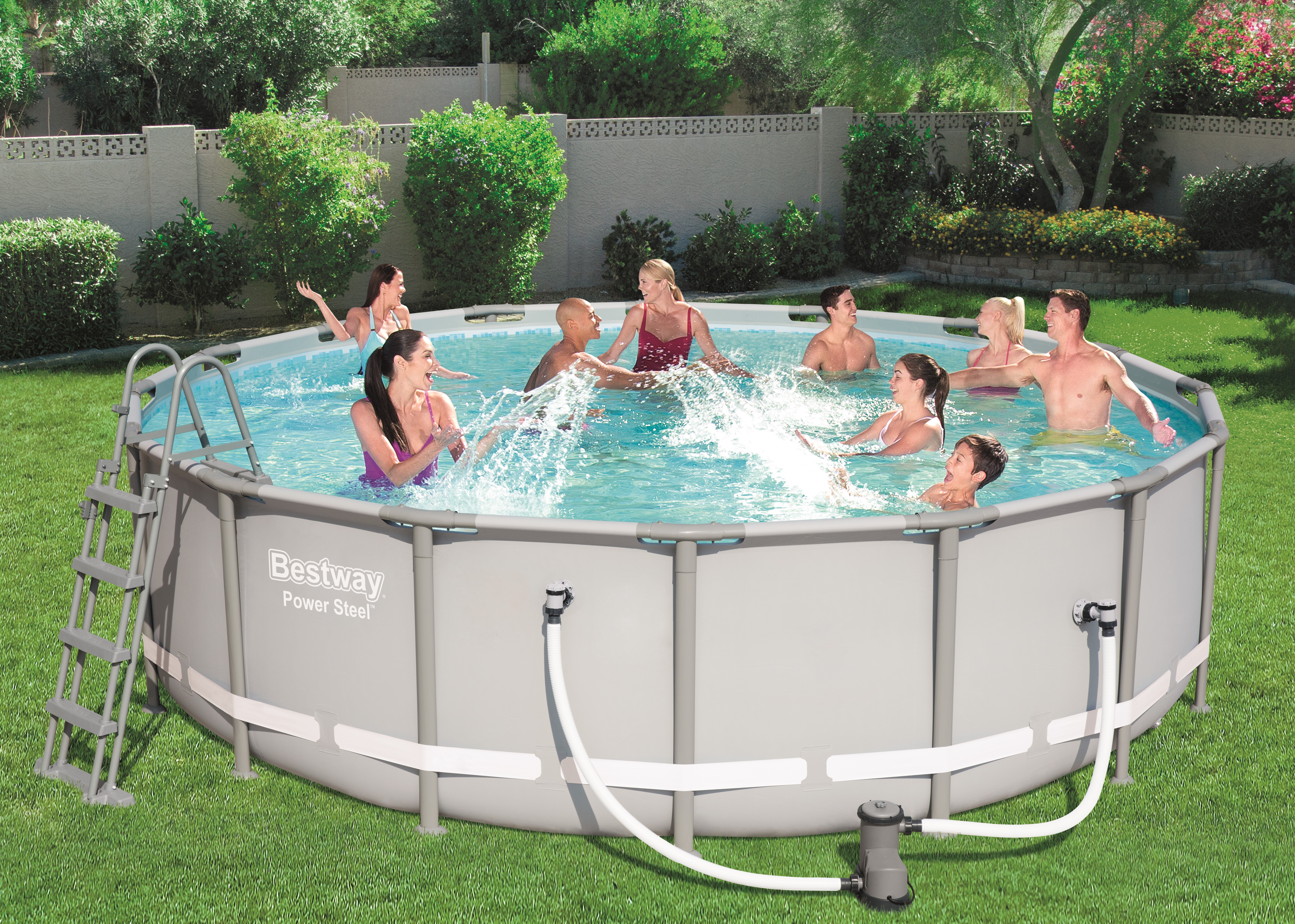 Bestway Power Steel Tubular Pool 488 X 122m C Piscine